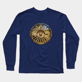 old rusty farm machine wheel in a farm Long Sleeve T-Shirt